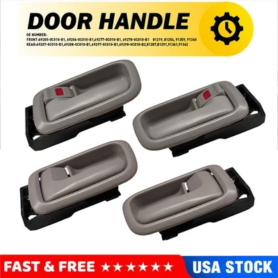 Manija de puerta delantera trasera izquierda derecha beige para Toyota Tundra 00-06 + moldura Foto 1 de 4