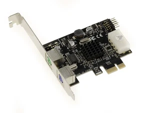 Carte PCIe USB PS/2 PS2 - CHIPSET ASIX 9990 - Equerres High Low Profile - Picture 1 of 2