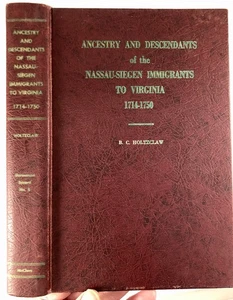 Ancestry and Descendants of the Nassau-Siegen Immigrants to Virginia, 1714-17... - Picture 1 of 3