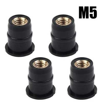 Windshield Nuts Motorcycle Nuts 4PCS Easy Installation Motorcycle Nuts - Image 1 of 4
