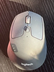 Logitech M720 Triathlon Multi-Device Wireless Mouse w/ Dongle Receiver - Picture 1 of 8