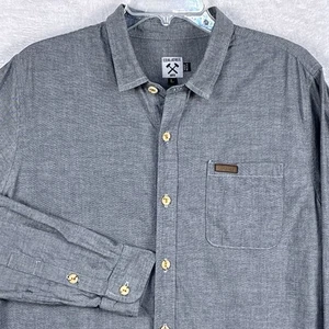 Coalatree Mens L Gray Organic Cotton Classic Preppy Casual Outdoor Shirt USA - Picture 1 of 9