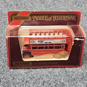 1982 Matchbox Models of Yesteryear Y23 1922 AECOMNIBUS Schweppes In Box Bus 1:72 - Picture 1 of 9