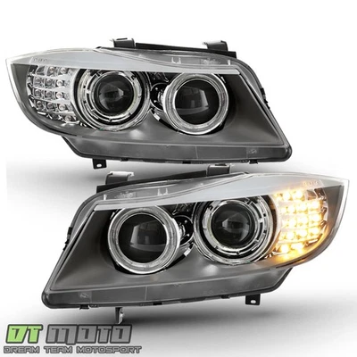 [Face-lift 09] Fit 06-08 BMW E90 Sedan 325i 328i LED Signal Projector Headlights - Image 1 of 4