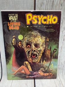 Revista de terror Psycho #17 (marzo de 1974, Skywald) Vault of the Living Dead en estado bastante bueno/casi nuevo - Imagen 1 de 7