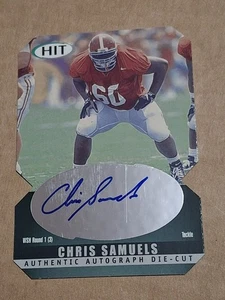 2000 CHRIS SAMUELS SAGE HIT NFL HANDSIGNIERTE AUTO ROOKIE KARTE RC #A3 ALABAMA - Bild 1 von 3
