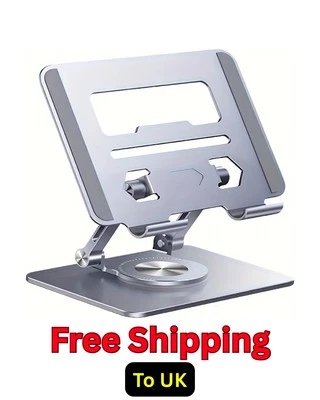 360° Bracket Laptop Stand Foldable Laptop Desk Stand Aluminum Holder Ergonomic - Image 1 of 4