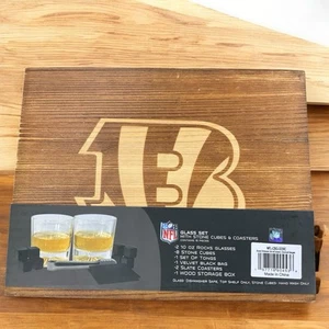 Nfl Whiskey Glasses Set Bengals - Picture 1 of 3