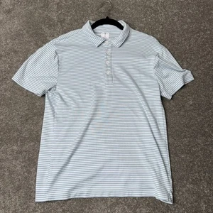 Camisa Polo J.Crew Calce Ajustado Para Hombres M Azul Blanco Rayas Coolmax Algodón Golf BN452 - Imagen 1 de 8