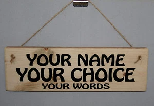 Happy Birthday Gift Personalised Wooden Sign Plaque Fun Shed Garage Workshop - Picture 1 of 90