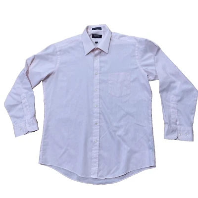 Camisa Ligera SURREY SOPHISTICATES Para Hombre 16 32/33 Rosa Sutil Rayas Cuello Foto 1 de 4