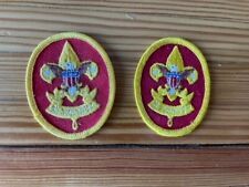 Two (2) Vintage FIRST CLASS Boy Scout Rank Badge PATCHES BSA Uniform Shirt Camp