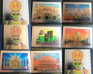 INDIEN STADT SOUVENIR KÜHLSCHRANKMAGNET KERALA AUTO TAJ MAHAL GANESH POL HAWA MAHAL - Bild 1 von 9