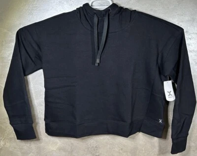 Xersion 连帽衫女式 XL 码黑色连帽运动衫全新带标签 — 第 1/4 张图片