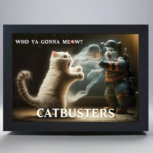Catbusters Katze gepolstertes Schoßtablett Laptoptablett für Bett Laptops für TV Abendessen - Bild 1 von 8