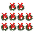  10 Pcs Candle Decor Door Christmas Tree Wreaths Xmas Napkin Ring Decorate