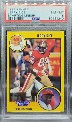 Kenner 1991 alineación inicial Jerry Rice amarillo PSA 8 ¡San Fran 49ers!! Foto 1 de 4