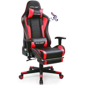 GTRACING Silla Gaming con Reposapiés Altavoces Silla Videojuego Bluetooth Música - Imagen 1 de 3