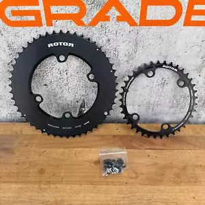 Rotor 50/37t 12-Speed 110 BCD 4 Bolt Round Bike Chainring Set 167g - Picture 1 of 9
