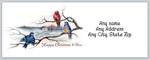 Personalized Address Labels Christmas Birds (AC 209) - Picture 1 of 3