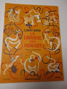 C Saint Saens Le Carnaval des Animaux Carnival of Animals Piano Sheet Music - Picture 1 of 4
