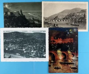 Ansichtskarten 4x Heidelberg alte PLZ 6900 neue PLZ 69115 Schloss Gesamtansicht - Bild 1 von 1