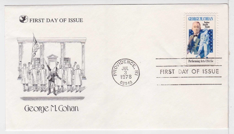 TurtlesTradingPost-  George M Cohan #1756 FDC 1978 Readers Digest Cachet - Image 1 of 1