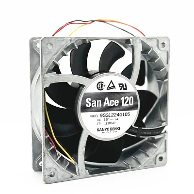 1x High Air Volume Inverter Fan 3-wire 120 9SG1224G105 12038 24V 2A - Image 1 of 4