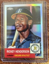 2022 Topps Chrome Platinum Rickey Henderson #433 Silver Refractor Oakland A’s