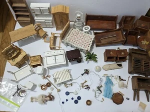 Dollhouse Miniature items 1:12 scale - furniture & 1 Doll - Picture 1 of 1