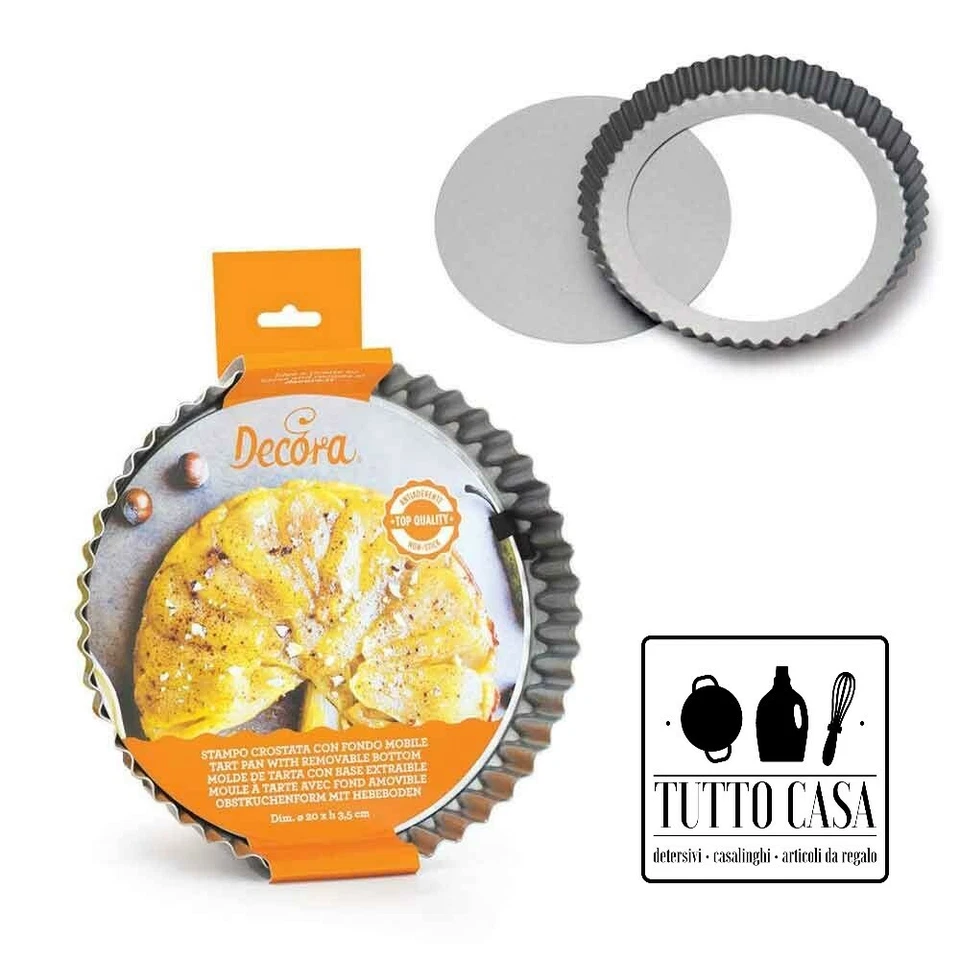 Stampo Crostata con fondo removibile Tortiera diam 30 cm Teglia per Decorazione