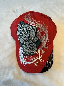 NWT KB Ethos Flower Embellished/Printed Snap Back Baseball Cap - Picture 1 of 6
