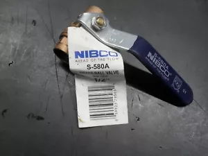 Válvula de bola de sudor de latón Nibco S-580A 1/2" 400# - Imagen 1 de 5