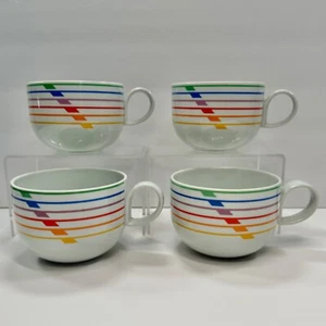 4 Vintage Rainbow Kaffeetassen Harmony Block VA Sextett - Bild 1 von 7