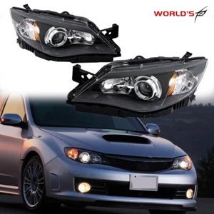 Black Housing Headlights For 2008-2011 Subaru Impreza Headlamps Left+Right Side - Picture 1 of 16
