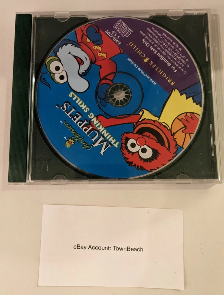 Jim Henson Muppets Thinking Skills PC Windows Learning Program Brighter Child - Image 1 of 1