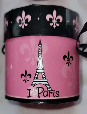 Pink Paris Eiffel Tower Party Treat Or Gift Boxes 3" X 3" - Image 1 of 4