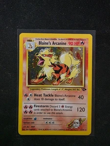 Blaine's Arcanine 1/132 Gym Challenge Holo LP WOTC - Picture 1 of 2