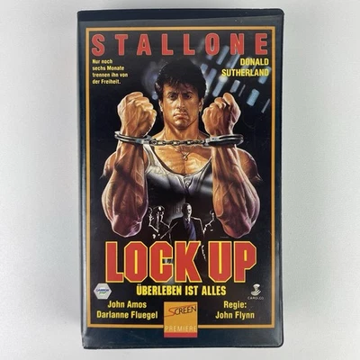 VHS "Lock Up", Sylvester Stallone & D. Sutherland, v. 1989, FSK 16 - PAL BIG BOX - Bild 1 von 4