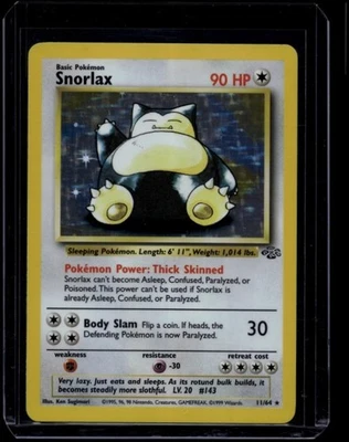Pokemon TCG Snorlax 11/64 Jungle Holo Rare MP - Image 1 of 2