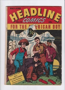 HEADLINE COMICS #13 [1945 GD+] DETECTIVE COVER! - Picture 1 of 2