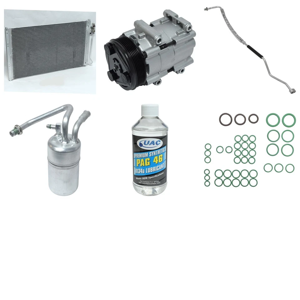 Kit de compresor de aire acondicionado UAC KT 1491A para Ford Mustang 02-04 Foto 1 de 3