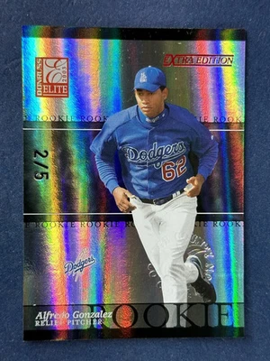 2003 Donruss Elite Extra Orange County #9 Alfredo Gonzalez Dodgers /5 - Image 1 of 2