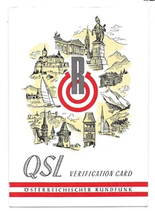 Radio QSL Österreich Rundfunk Austria Viena OEI37 en 1956 en 17795 kcs DX - Imagen 1 de 1