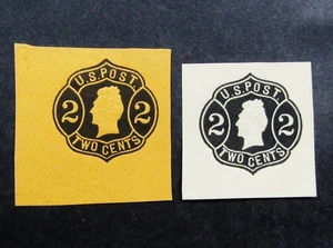 nystamps US Cut Square Stamp # U54 U56 Mint H         N21x4204 - Picture 1 of 2