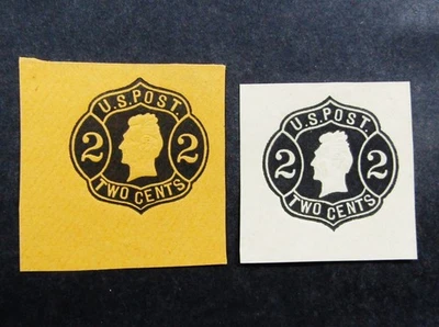 nystamps US Cut Square Stamp # U54 U56 Mint H         N21x4204 - Image 1 of 2