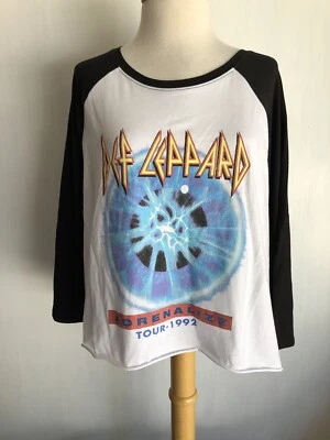 Camiseta raglán DEF LEPPARD (2021) NUEVA CON ETIQUETAS "Adrenalize Tour 1992" talla grande 0X/1X/2X Foto 1 de 4