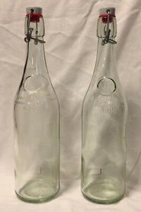 2 Geyer Freres Maison Fondee 1895 Clear Glass Stopper Wire Latch Bottle FRANCE🎁 - Picture 1 of 6