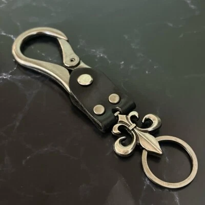 High Quality Handmade Black Leather Carabiner Keychain Limited Offer from Japan - Image 1 of 4