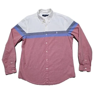 Ralph Lauren Slim Fit Oxford Button Up Shirt Mens 2XL Colorblock - Picture 1 of 16